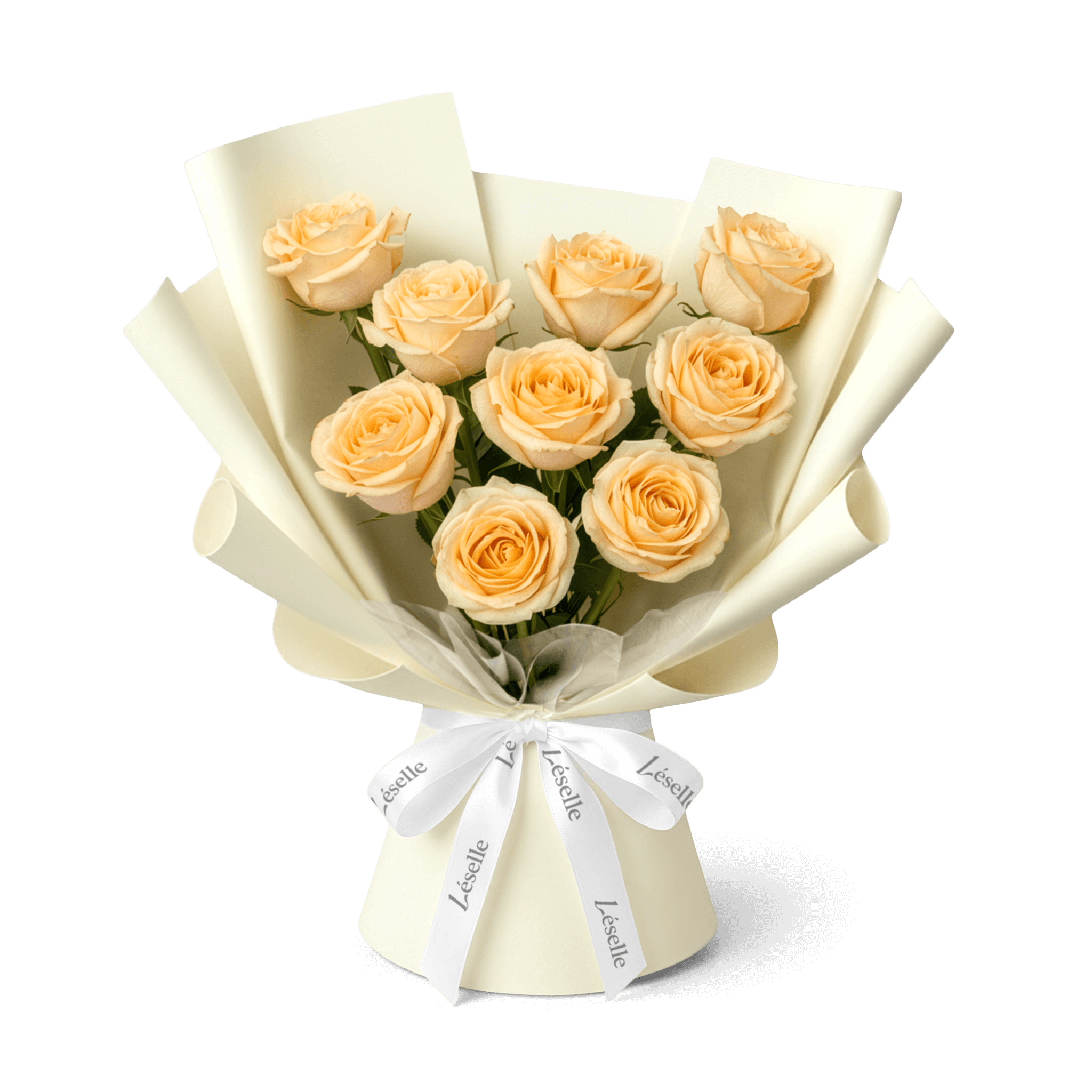 【經典系列】蜜桃雪山 // 優選香檳玫瑰花束