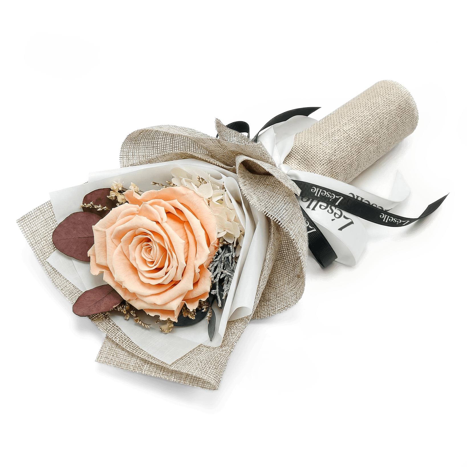 單支永生花束 - 香檳色玫瑰