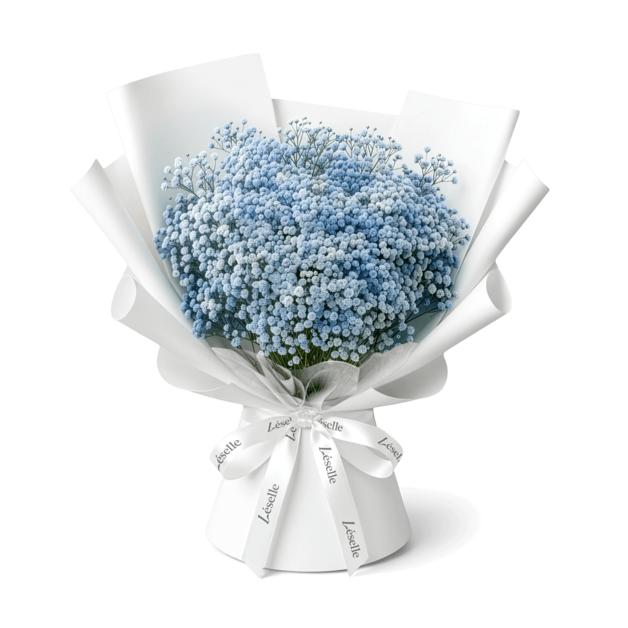 滿天星花束 - 天藍