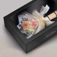 Mini Preserved Carnation Bouquet - Champagne & Caramel
