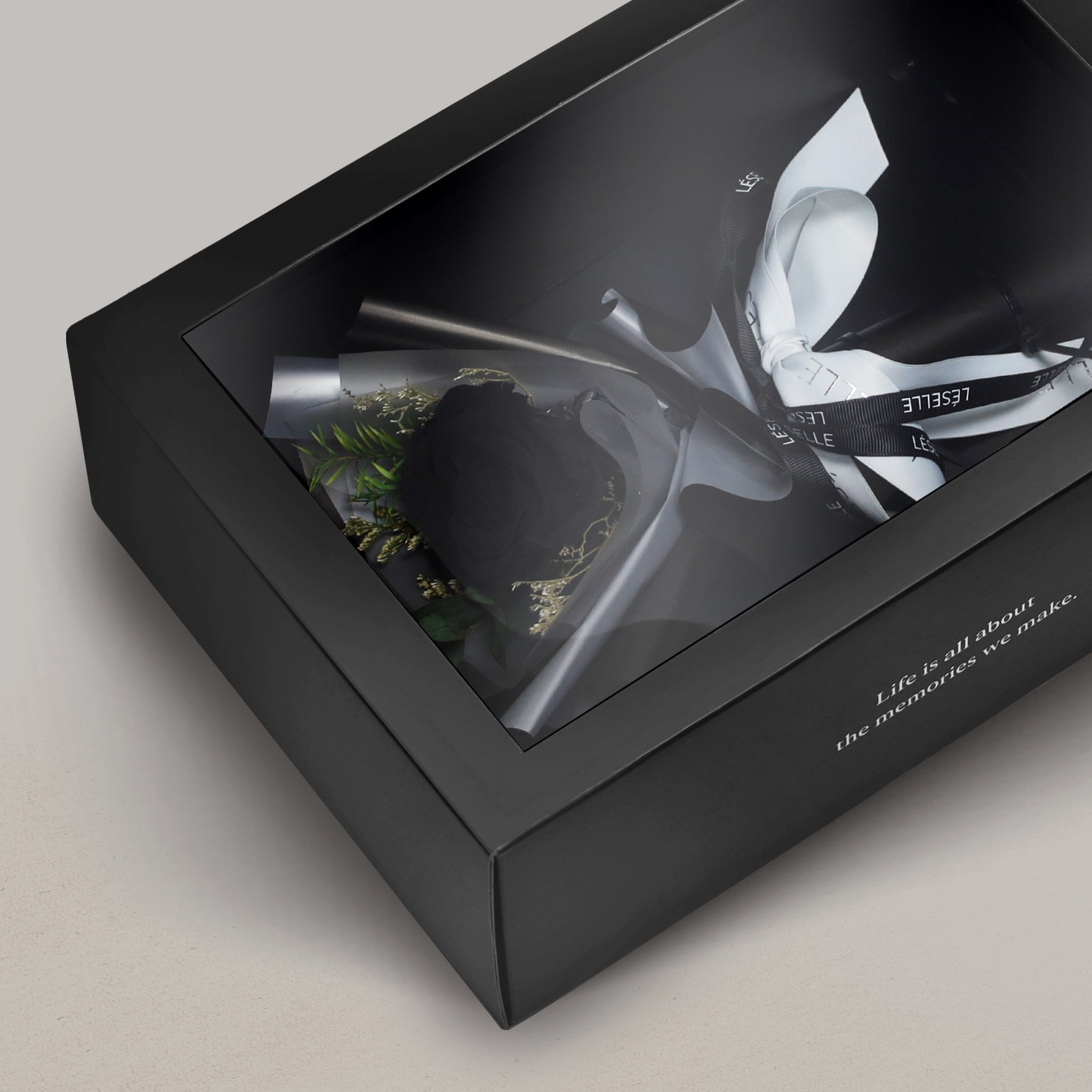 單支永生花束 - 黑玫瑰