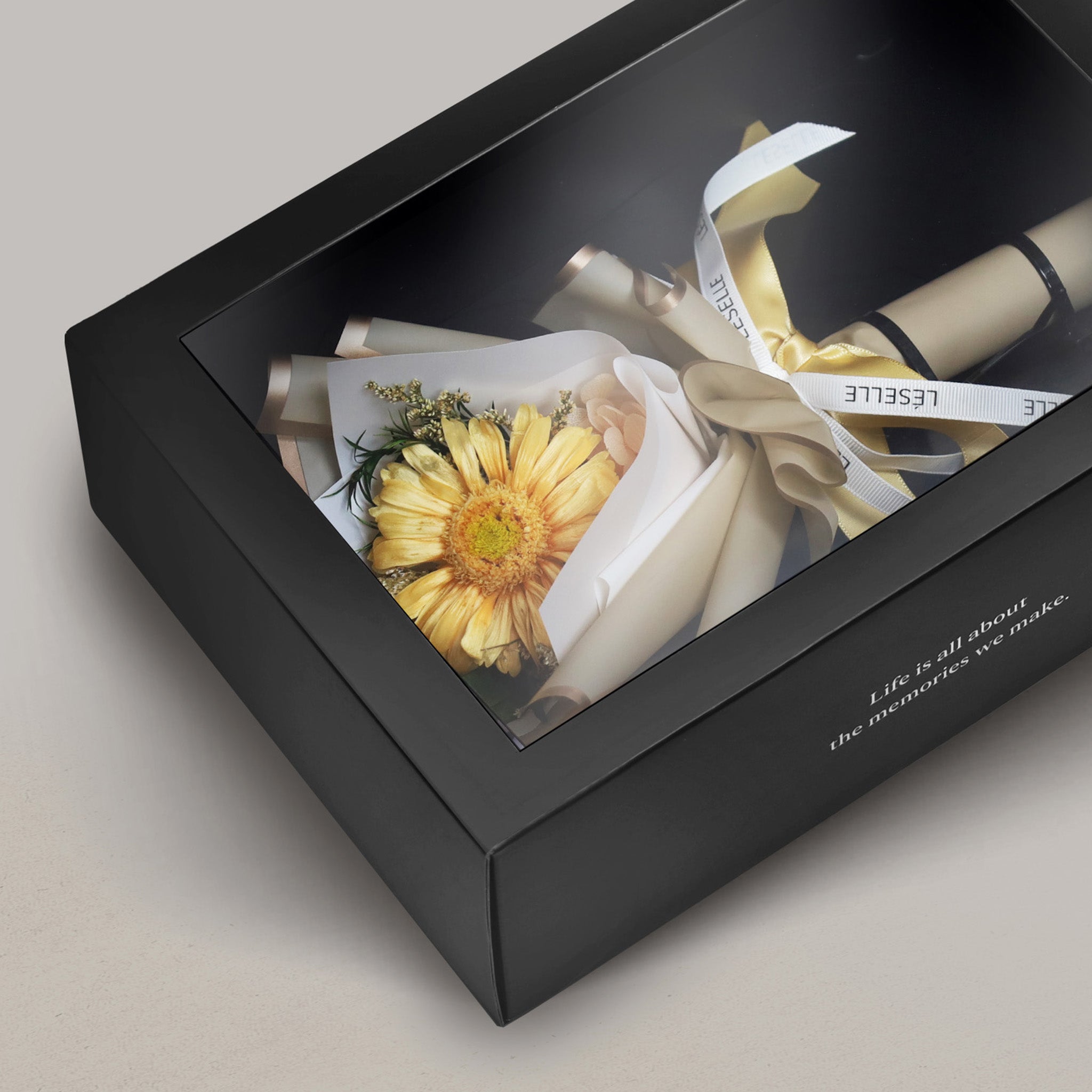 暖陽香檳單朵永生非洲菊花束