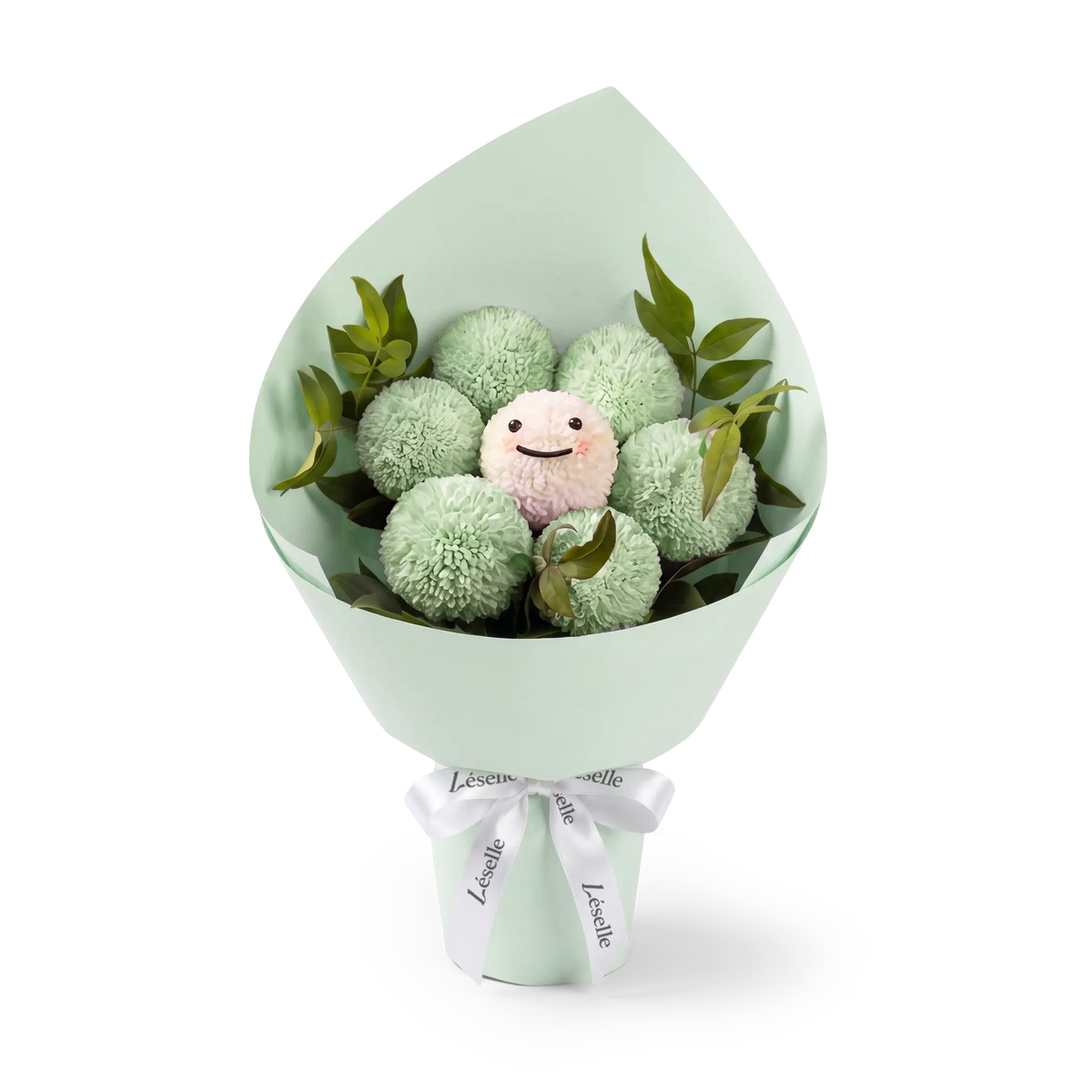 沁綠微笑乒乓菊花束