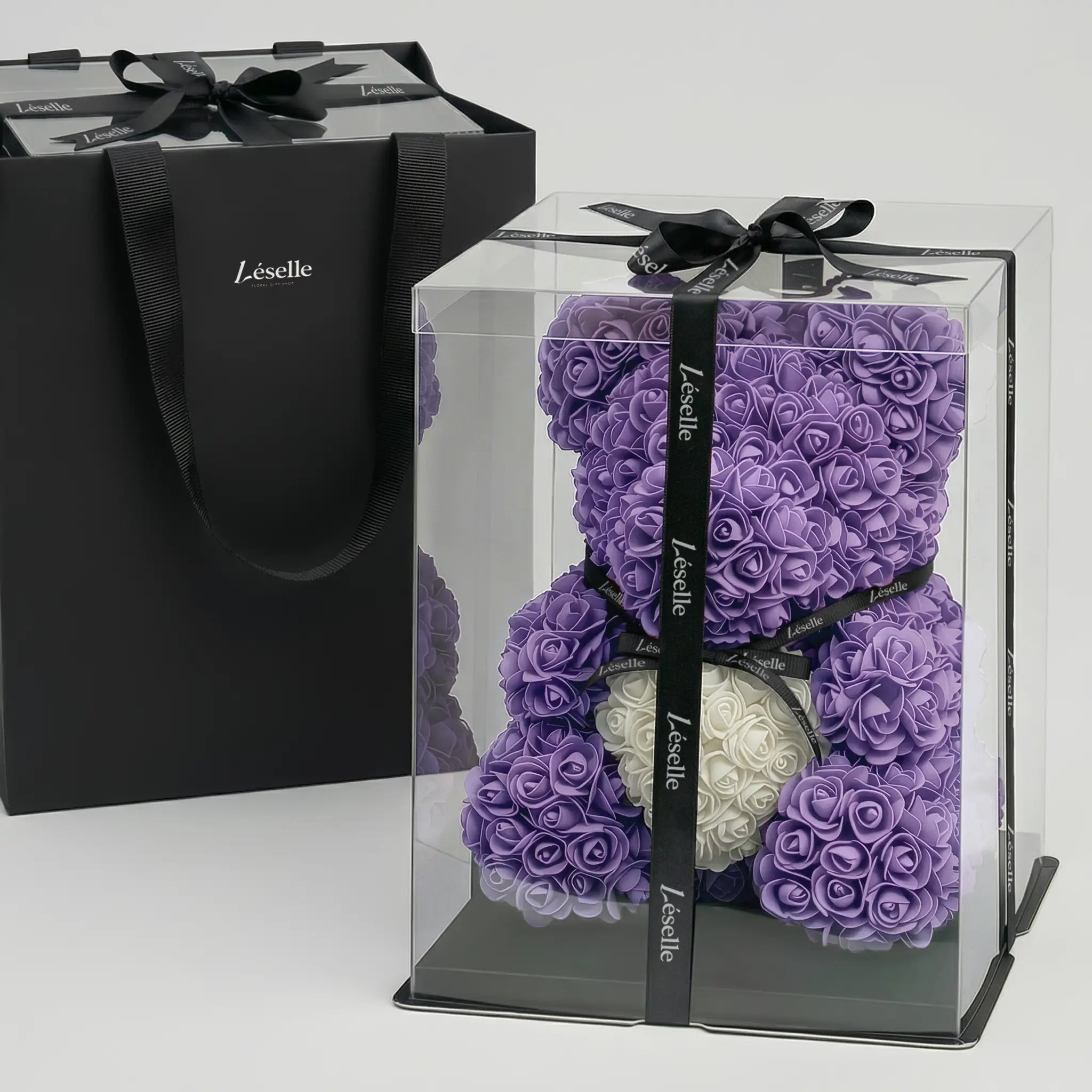 永恆玫瑰熊 - 薰衣草紫系列