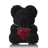 Handmade Rose Bear - Black