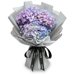 Fresh Flower Bouquet - Gradient Purple Hydrangea (M)
