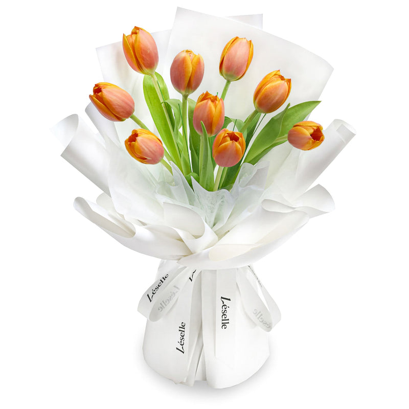 Fresh Flower Bouquet - Orange Tulips