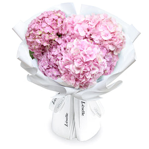Fresh Flower Bouquet - Pink Hydrangea (L)