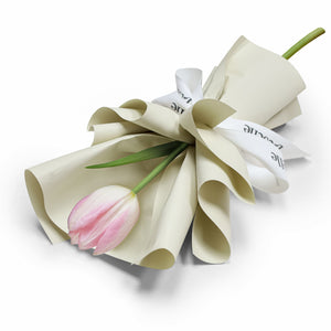 Fresh Flower Bouquet - Single Pink Tulip