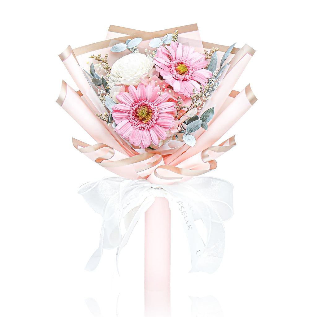 Mini Preserved Sunflower Bouquet - Baby Pink