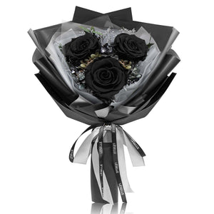 Preserved Flower Bouquet - Classic Black Roses - S