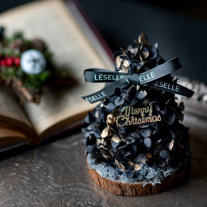 Mini Christmas Tree - Classic Black Preserved Flowers